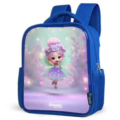 Elf - Tover - Magisch Kinderrugzak - Blauw middel -schuin