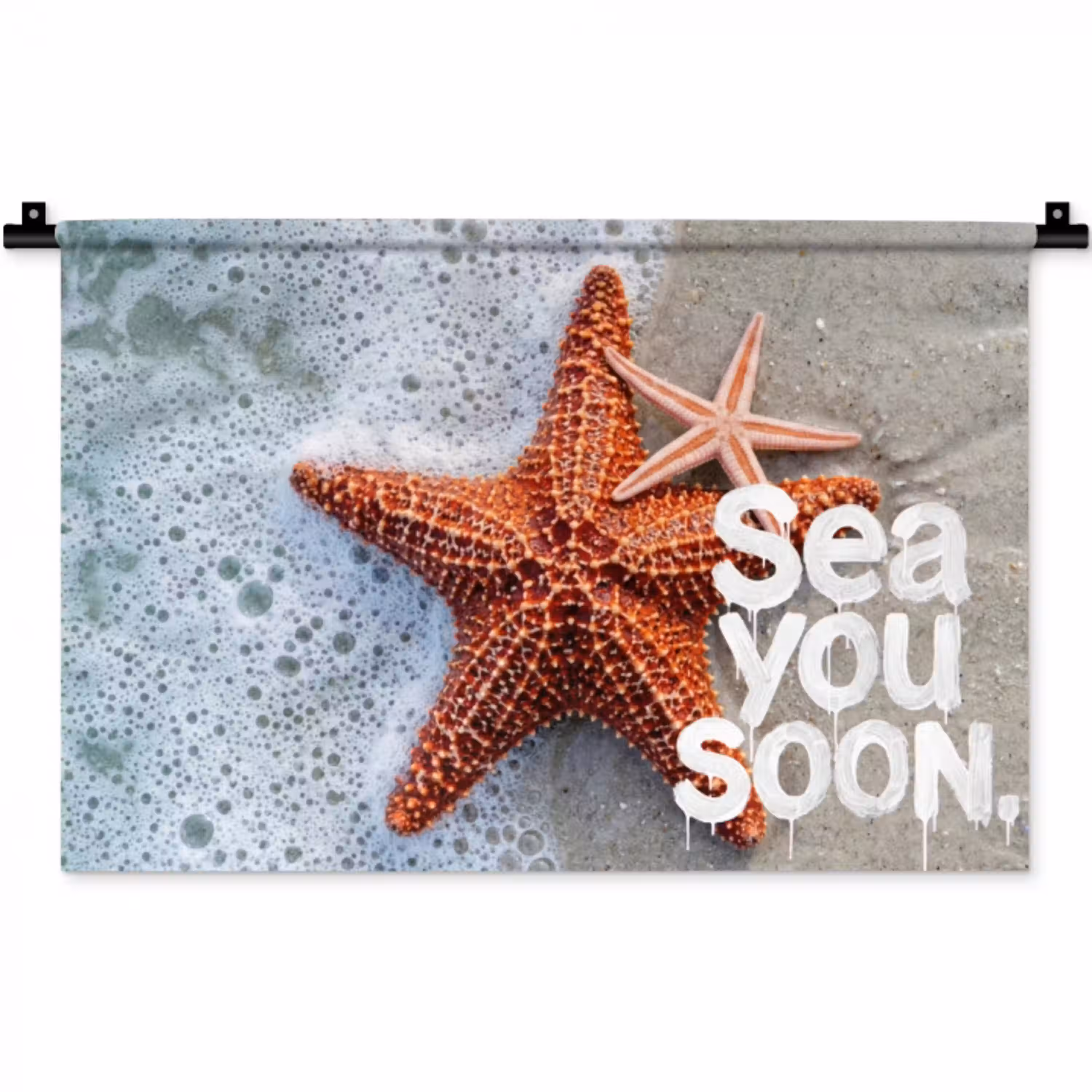 Sea you soon - Zeester - Zee Wandkleed katoen klein -zz3d