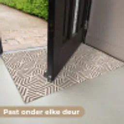 Beige - Bruin - Patroon - Strepen Deurmat klein 898 -USP_NL