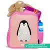 Pinguïn - Stippen - Roze - Minimalistisch Kinderrugzak - Roze middel -inhoud_NL