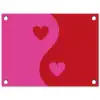 Minimalistisch - Rood - Roze - Hartjes tuinposter los doek klein -3d