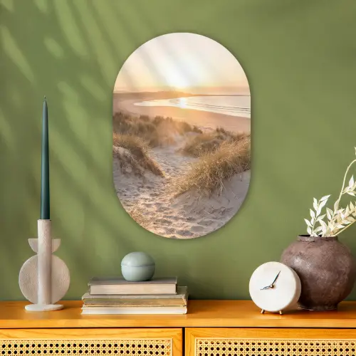 Duinen - Strand - Zee Wandcirkel Ovaal Forex klein -sfeer2