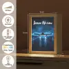 Vliegtuig - Blauw - Futuristisch Light Box met kabel (Kinderlampje) klein -USP_NL