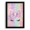 Eenhoorn - Glitters - Regenboog - Pastel fotolijst zwart zonder passe partout klein -3d
