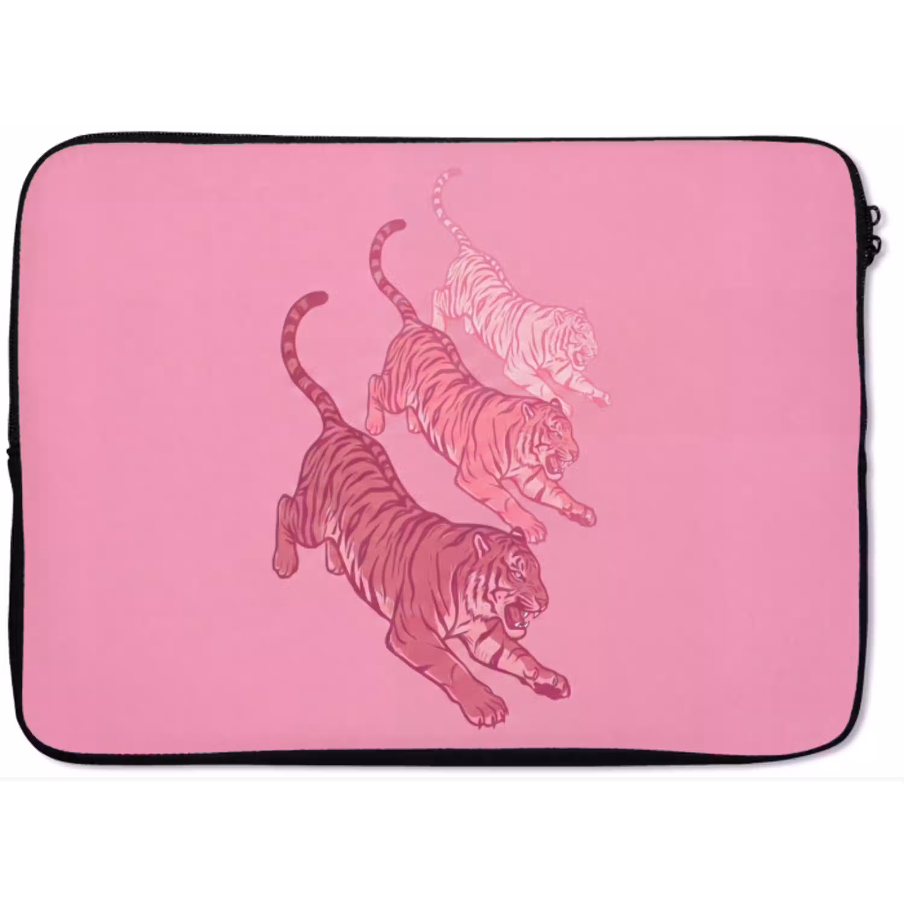 Kat - Springend - Dieren - Roze - Modern laptophoes neopreen klein -zkaufland3dotto
