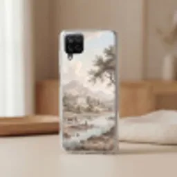 Landhuis - Rivier - Vee Telefoonhoesje Samsung Galaxy A12 klein -sfeer2