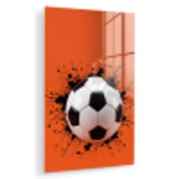 Voetbal - Verf - Sport - Oranje plexiglas 5mm klein -zzzproduct_nieuw