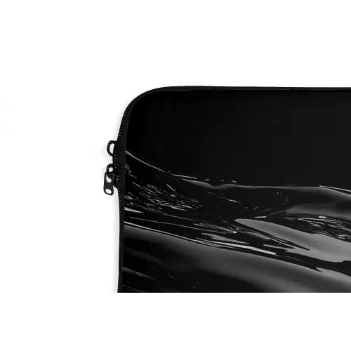 Zwart - Splash - Water laptophoes neopreen klein -detail