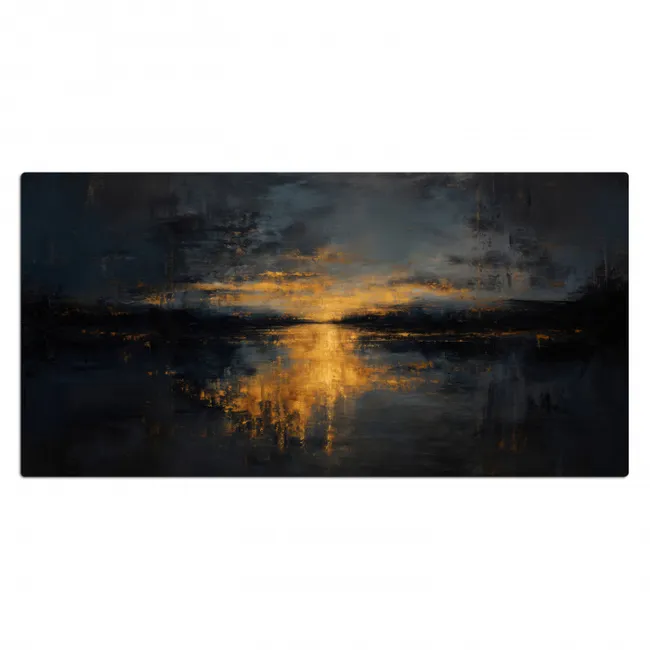 Bureau onderlegger - Gouden Reflectie op Water