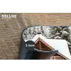 Huis - Bos - Winter - Natuur - Sneeuw Placemat vinyl groot -closeup