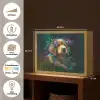 Hond - Puppy - Bloemen - Natuur - Golden retriever Light Box met batterij (Wandlamp kind) middel -USP_websiteoverzichtNL