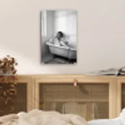 Bad - Vrouw - Zwart - Wit plexiglas 5mm klein -sfeer4