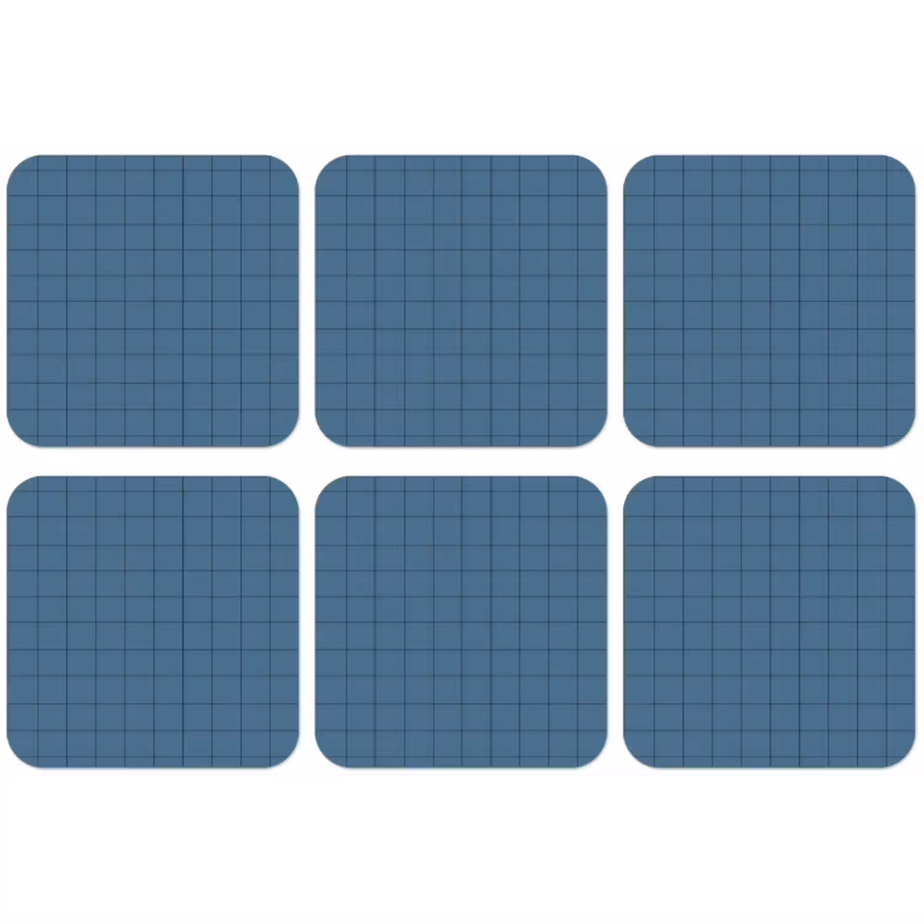 Ruiten - Geometrisch - Blauw onderzetter kurk middel 366 -zkaufland3dotto