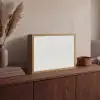 Golven - Ribbels - Wit Light Box met batterij (Wandlamp) middel 907 -sfeer2
