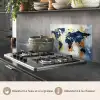 Wereldkaart - Blauw - Abstract keuken achterwand spatscherm klein -usp_FR