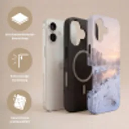 Rivier - Winter - Landschap - Sneeuw - Zonsopgang Toughcase MagSafe Apple iPhone 17 klein -USP_Lagen_NL