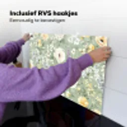 Klassiek - Bloemenpatroon - Kleurrijk Inductie beschemer met haakjes klein 777 -ky-ophangen-nl