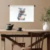 Nijlpaard - Baby dier - Dieren Wandkleed katoen klein -sfeer6