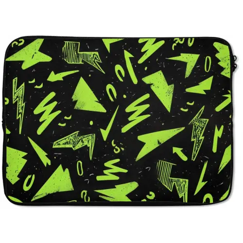 Gaming - Vormen - Pijlen - Abstract - Zwart laptophoes neopreen klein -zkaufland3dotto