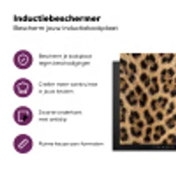 Luipaard - Vacht - Klassiek - Bruin Inductie beschermer vinyl 3mm middel -zzzzzzz-cc-usp