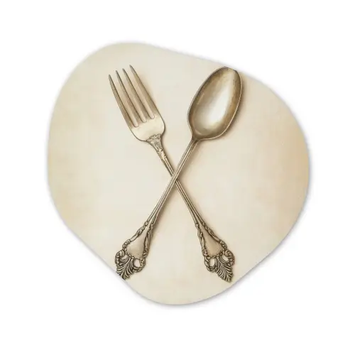 Beige - Vintage - Bestek Wandcirkel Organisch Forex 3mm klein -3d