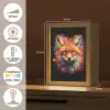 Graffiti - Vos - Zwart - Pop art Light Box met kabel (Tafellamp) klein -USP_NL