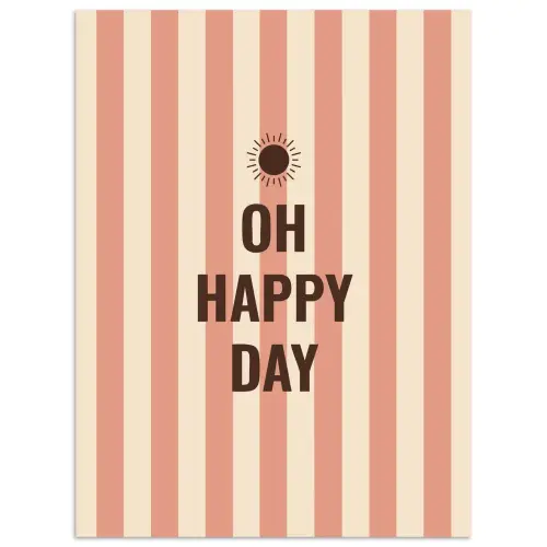 Quote - Zomer - Strepen poster papier klein -3d