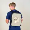 Eenhoorn in neutrale kleuren Rugzak - Zwart middel -sfeer8