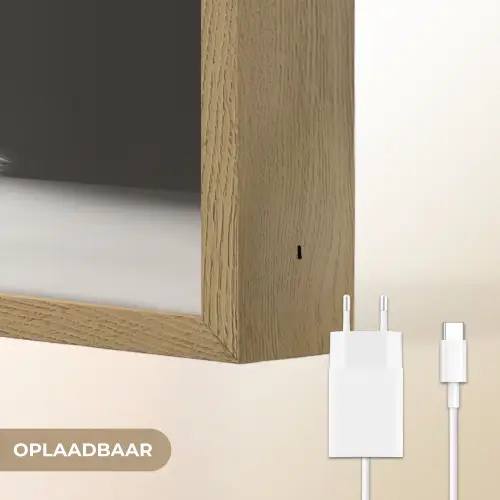 Langharige kat - Zonnebril - Spaghetti - Humor - Zwart - wit Light Box met batterij (Wandlamp) middel -USP_websiteoplaadbaarNL