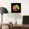 Tomaat - Avocado - Peper - Graffiti - Verf - Modern aluminium wit klein -sfeer5