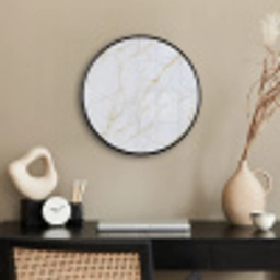 Wit - Marmer - Goud - Luxueus Fotolijst rond zonder passe partout klein 856 -sfeer1