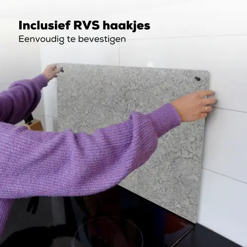Beton - Muur - Patronen - Industrieel Inductie beschemer met haakjes klein 777 -ky-ophangen-nl