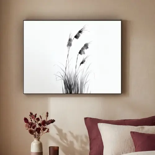 Minimalistisch - Stelen - Wit Textielframe - compleet frame klein -sfeer1