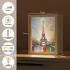 Eiffeltoren - Schilderij - Olieverf - Parijs Light Box met kabel (Tafellamp) klein -USP_NL
