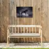 Paard - Magisch - Zwart Tuinposter op houten frame 2 cm dik klein -sfeer4