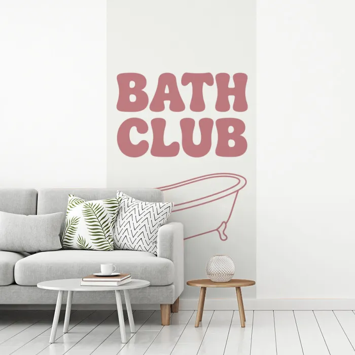 Retro - Bad - Roze fotobehang vinyl groot -woonkamer