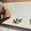 Olijftak - Donkergroen - Olijven Inductie beschermer vinyl 3mm klein -sfeer3