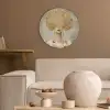 Goud - Portret - Vrouw Akoestische PET Vilt - Rond klein -sfeer1