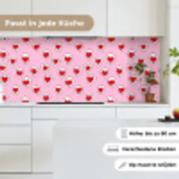 Hartjes - Patroon - Rood keuken achterwand 2 middel 871 -sfeer4_DE