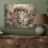 Leeuw - Wilde dieren - Planten - Natuur - Bloemen PET vilt klein -sfeer2