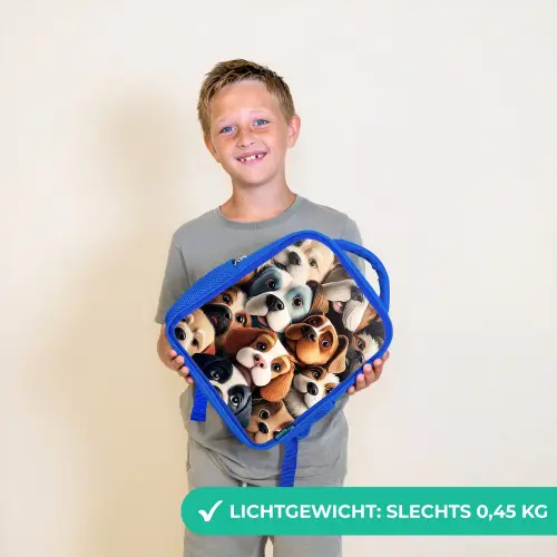 Blaffende Bende Kinderrugzak - Blauw middel -sfeer1_NL