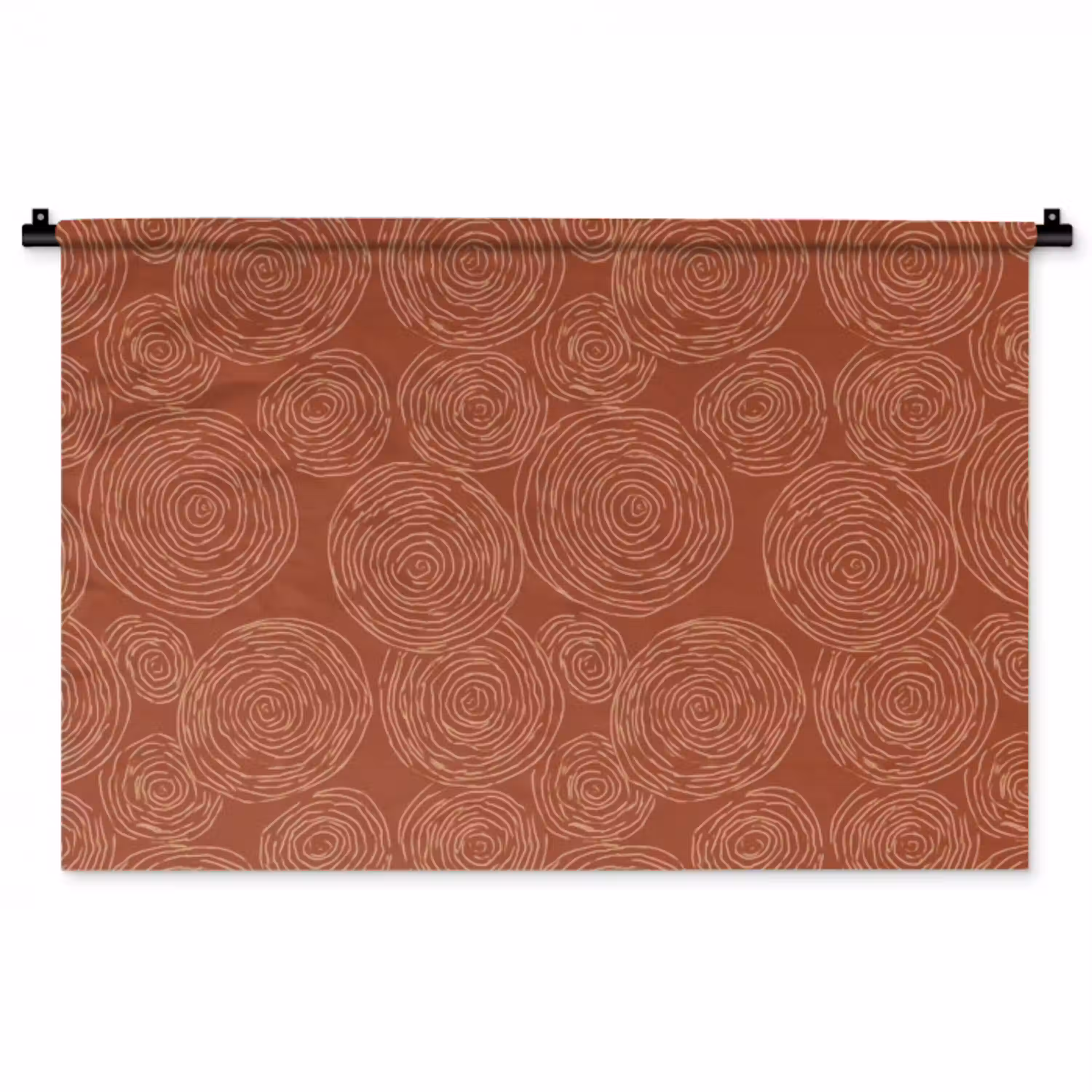 Cirkels - Abstract - Artistiek - Terracotta Wandkleed katoen middel 269 -zz3d