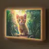 Kat - Huisdier - Natuur Light Box met batterij (Wandlamp kind) middel -z3d_website