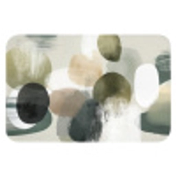 Minimalistisch - Cirkels - Penseelstreken - Beige WCmat klein -3d