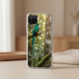 Quetzal - Jungle - Natuur - Groen Telefoonhoesje Samsung Galaxy A12 klein -sfeer2