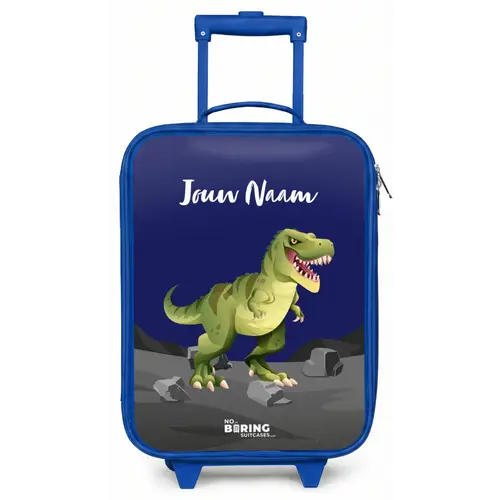 Tjibbe T-Rex Kinderkoffer - Blauw klein -zz3dotto