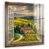Doorkijk - Toscane - Uitzicht - Landschap - Zomer plexiglas 5mm klein -zzzproduct_nieuw
