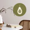 Avocado - Minimalistisch - Illustratie - Groen Wandcirkel plexiglas klein -sfeer4