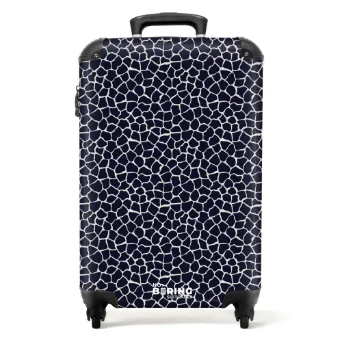 Dieren print giraf blauw NBS - Handbagage koffer - Kinderen Unisex middel -productfoto_recht