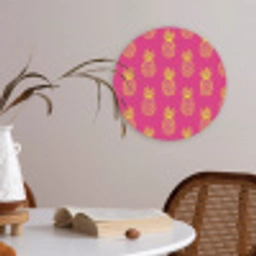 Ananas - Trendy - Roze Akoestische PET Vilt - Rond klein 838 -sfeer3